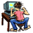 student at work